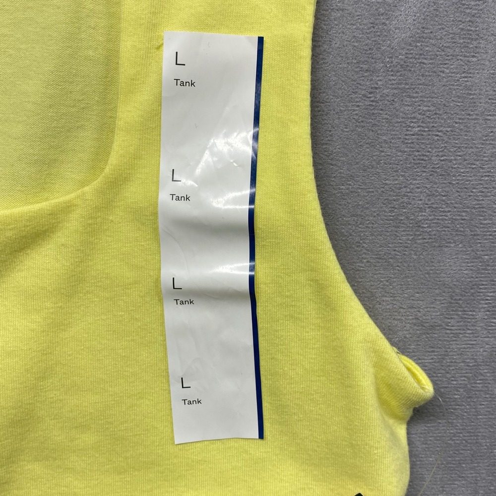 Wild Fable Women Tank Top Square Neck Cropped‎ Neon Yellow Size L - Picture 4 of 9